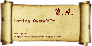 Moring Avenár névjegykártya